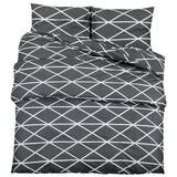 Vidaxl Duvet Crossing Set 200x200 cm Coton Grey