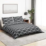 Vidaxl Duvet Crossing Set 200x200 cm de algodón gris