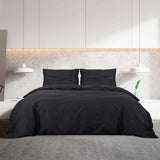 Vidaxl dekbedovertrekset 200x220 cm katoen zwart