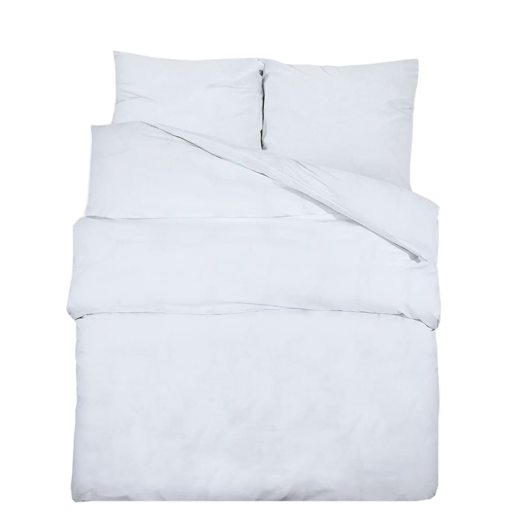 Vidaxl Duvet Richet Set 240x220 cm Coton blanc