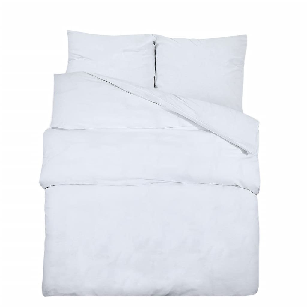 Sada křížení Vidaxl Duvet Set 225x220 cm Cotton White