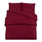 Conjunto de cruces de Vidaxl Duvet 200x220 cm de algodón Borgoña Rojo