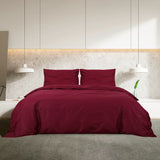 Conjunto de cruces de Vidaxl Duvet 200x220 cm de algodón Borgoña Rojo