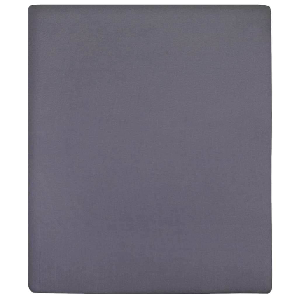 Fogli a monte Vidaxl 2 St Jersey 140x200 cm Cotton Anthracite -Colored