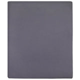 Fogli a monte Vidaxl 2 St Jersey 140x200 cm Cotton Anthracite -Colored