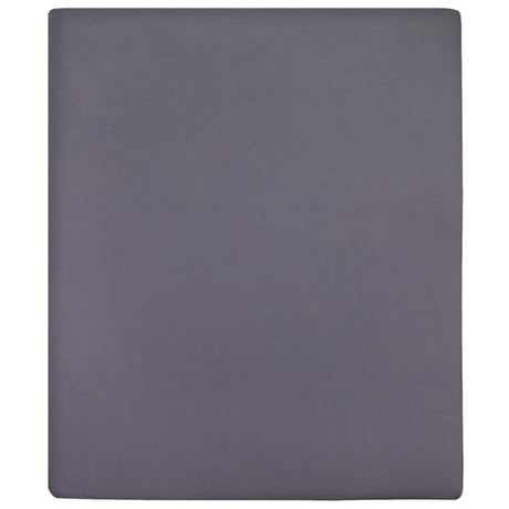 Vidaxl hoeslaken jersey 160x200 cm katoen antracietkleurig