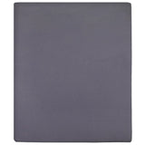 Vidaxl hoeslakens 2 st jersey 160x200 cm katoen antracietkleurig