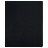 Fogli montati Vidaxl 2 St Jersey 90x200 cm di cotone nero