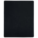 Jersey de hojas ajustadas de Vidaxl 140x200 cm de algodón negro