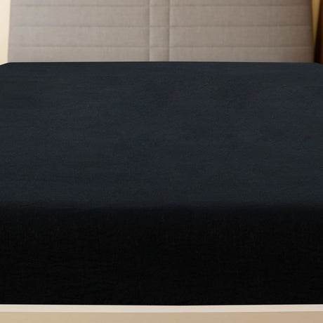 Vidaxl hoeslaken jersey 160x200 cm katoen zwart