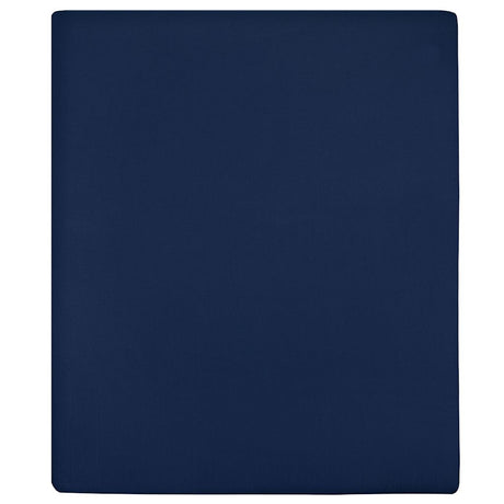 Vidaxl hoeslakens 2 st jersey 90x200 cm katoen marineblauw