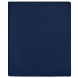 Vidaxl hoeslakens 2 st jersey 90x200 cm katoen marineblauw
