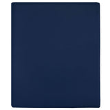 Jersey de hojas ajustadas de Vidaxl 140x200 cm de algodón marino azul