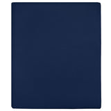 Vidaxl hoeslakens 2 st jersey 180x200 cm katoen marineblauw