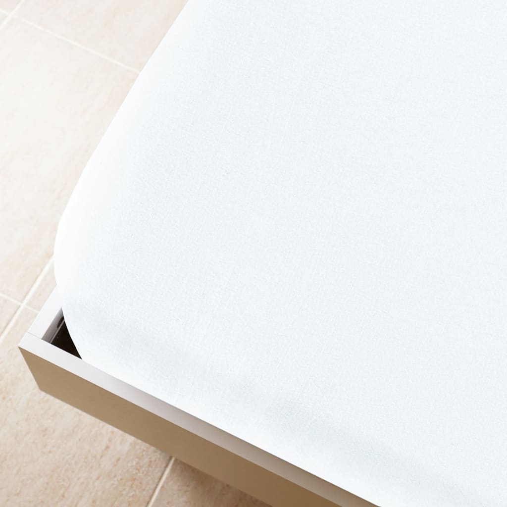 Vidaxl Fitted Sheet Jersey 90x200 cm bomuld hvid