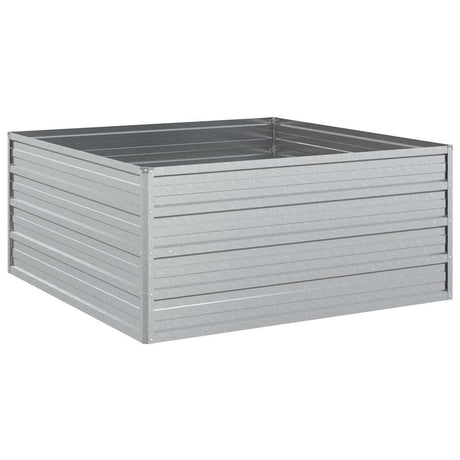 Vidaxl plantenbak verhoogd 100x100x45 cm gegalvaniseerd staal zilver