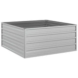 Vidaxl plantenbak verhoogd 100x100x45 cm gegalvaniseerd staal zilver