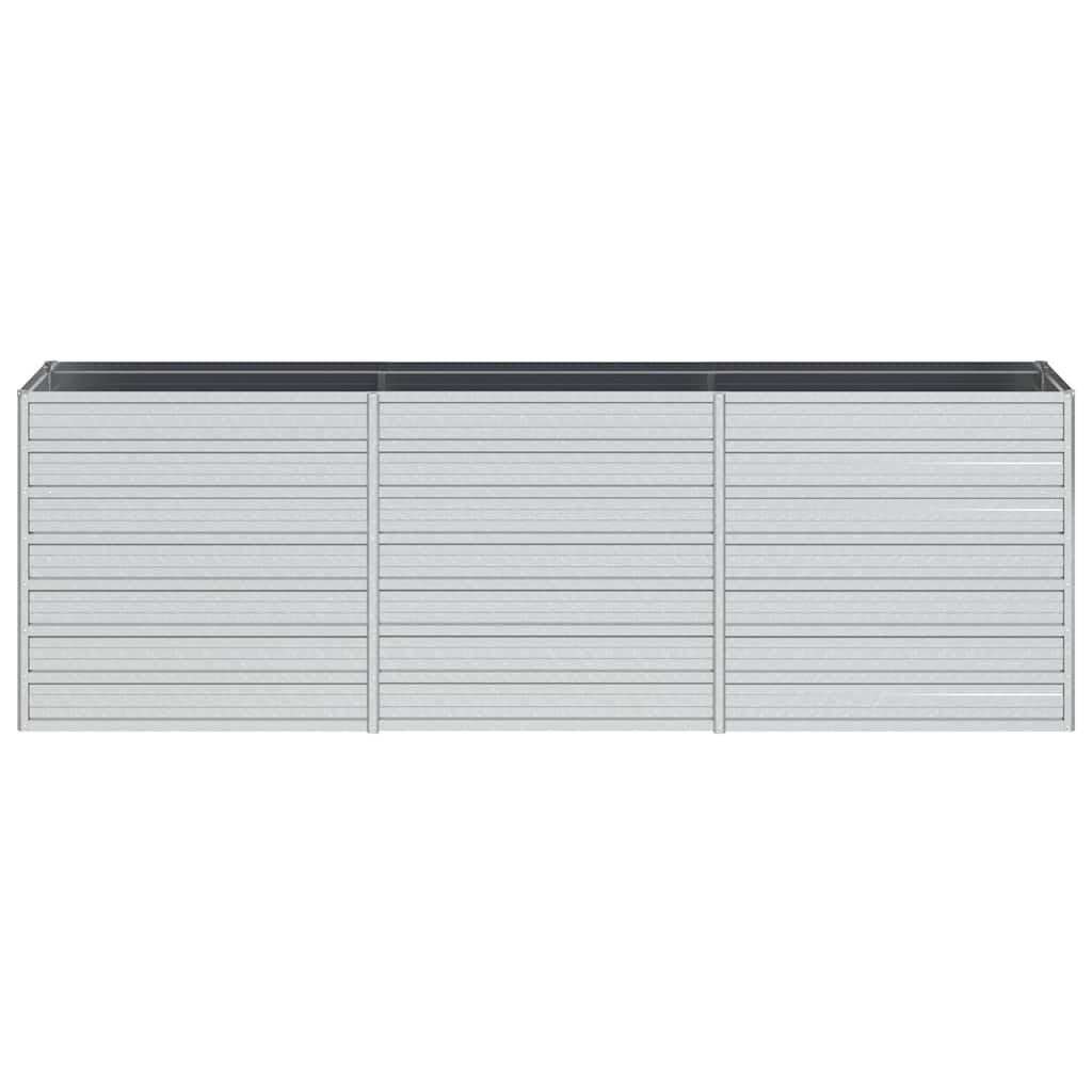 Vidaxl plantenbak verhoogd 240x40x77 cm gegalvaniseerd staal zilver