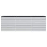 Vidaxl plantenbak verhoogd 240x40x77 cm gegalvaniseerd staal zilver