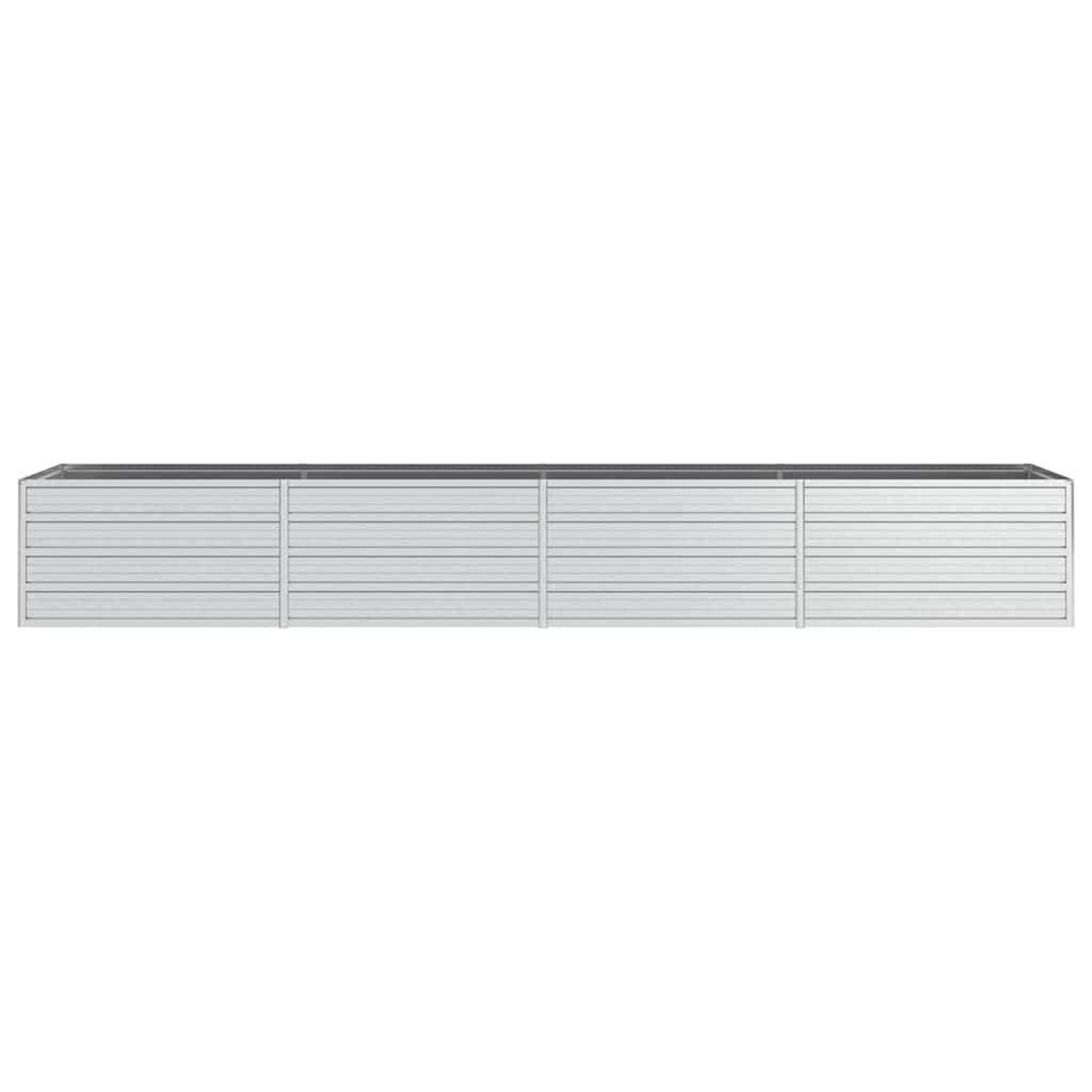 Vidaxl plantenbak verhoogd 320x80x45 cm gegalvaniseerd staal zilver