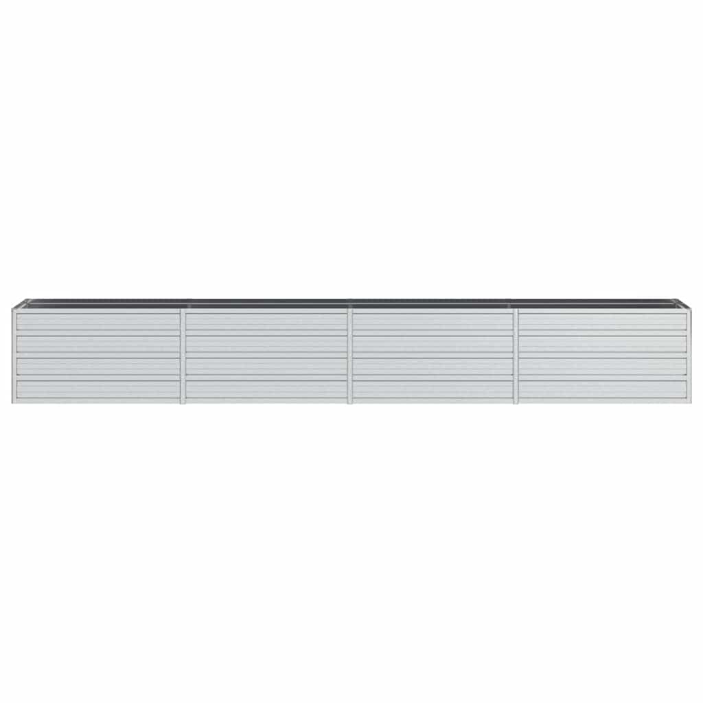 Vidaxl plantenbak verhoogd 320x40x45 cm gegalvaniseerd staal zilver