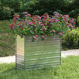 Vidaxl plantenbak verhoogd 100x40x77 cm gegalvaniseerd staal zilver