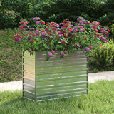 Vidaxl Planter huet 100x40x77 cm galvaniséiert Stol Sëlwer