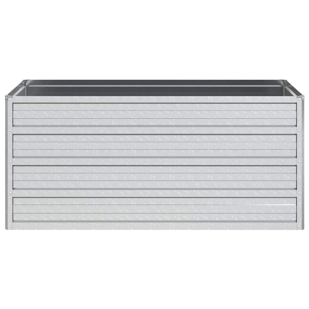 Vidaxl plantenbak verhoogd 100x40x45 cm gegalvaniseerd staal zilver