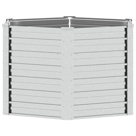 Vidaxl plantenbak verhoogd 129x77 cm gegalvaniseerd staal zilverkleur