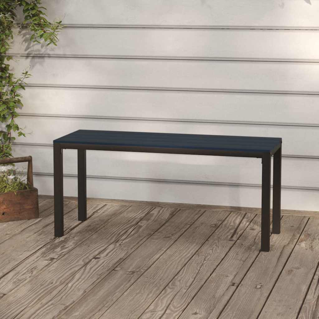 Vidaxl tuinbank 110 cm staal en hkc zwart