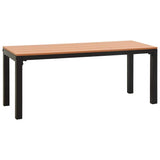 Vidaxl tuinbank 110 cm staal en hkc bruin en zwart