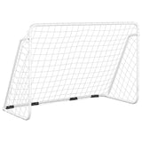 Vidaxl Football Gol con netto 180x90x120 cm in acciaio bianco