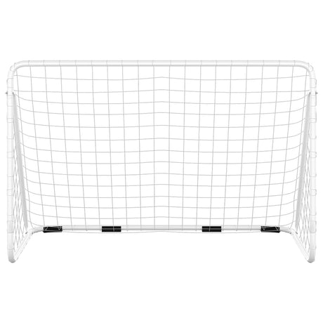 Vidaxl voetbaldoel met net 180x90x120 cm staal wit