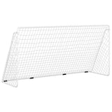 Vidaxl voetbaldoel met net 366x122x182 cm staal wit