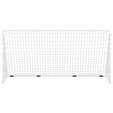 Vidaxl Football Gol z netto 366x122x182 cm stalowa biała