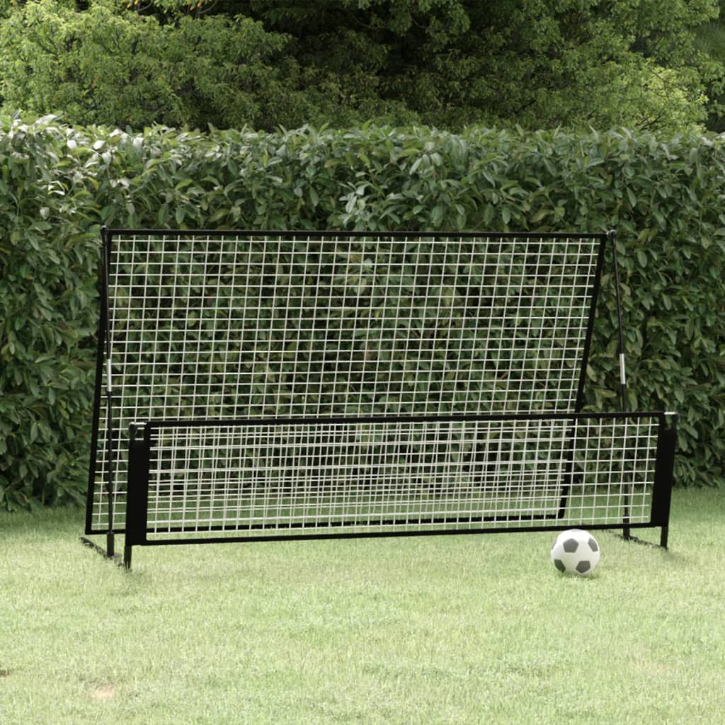 Vidaxl voetbalrebounder voetbaldoel 2-in-1 202x104x120 cm staal