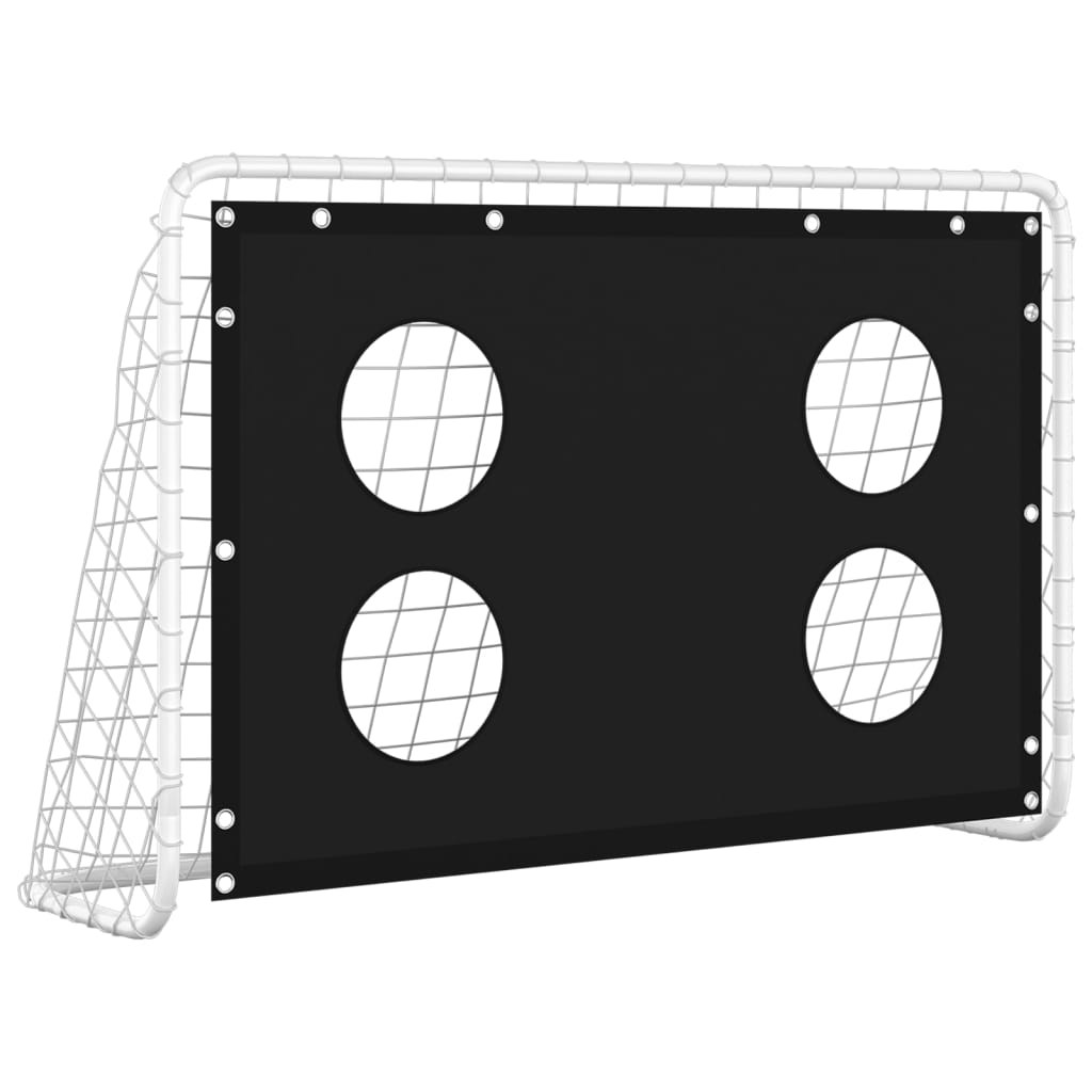 Obiettivo di allenamento del bersaglio di calcio Vidaxl 184x61x122 cm Steel