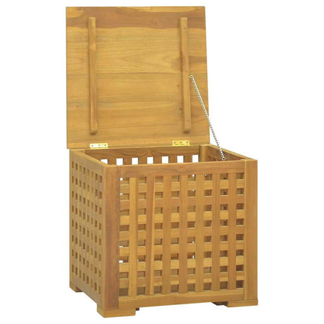 Vidaxl touwkist 40x40x40 cm massief teakhout