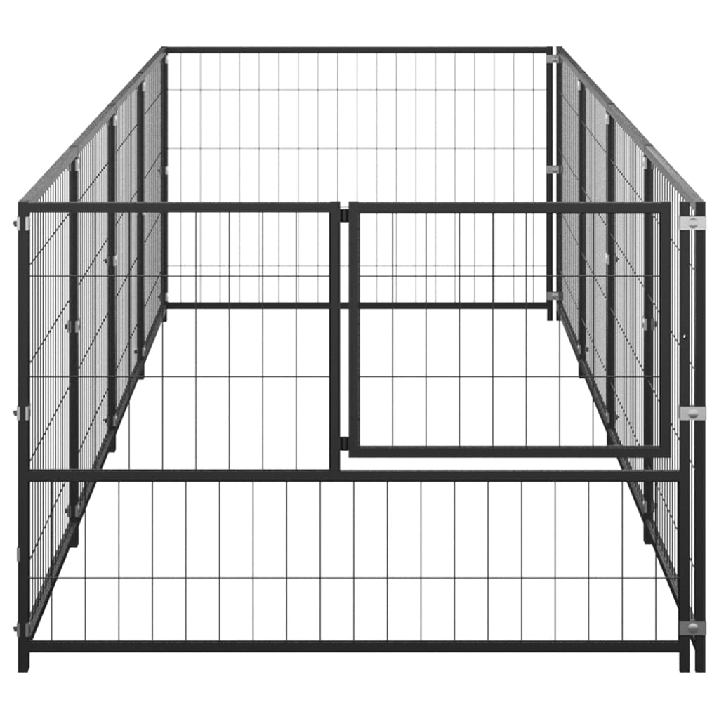 Vidaxl Hond Kennel 4 m² Stitlack Black