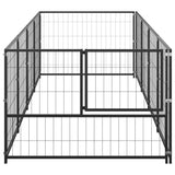 Vidaxl Hond Kennel 4 m² Stitlack Black