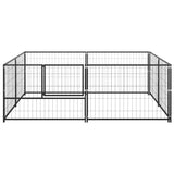 Vidaxl Hond Kennel 4 m² Stitlack Black