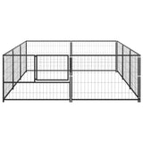 Vidaxl hund kennel 6 m² stål svart