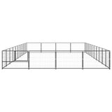 Vidaxl Hond Kennel 40 m² Stitlack schwaarz