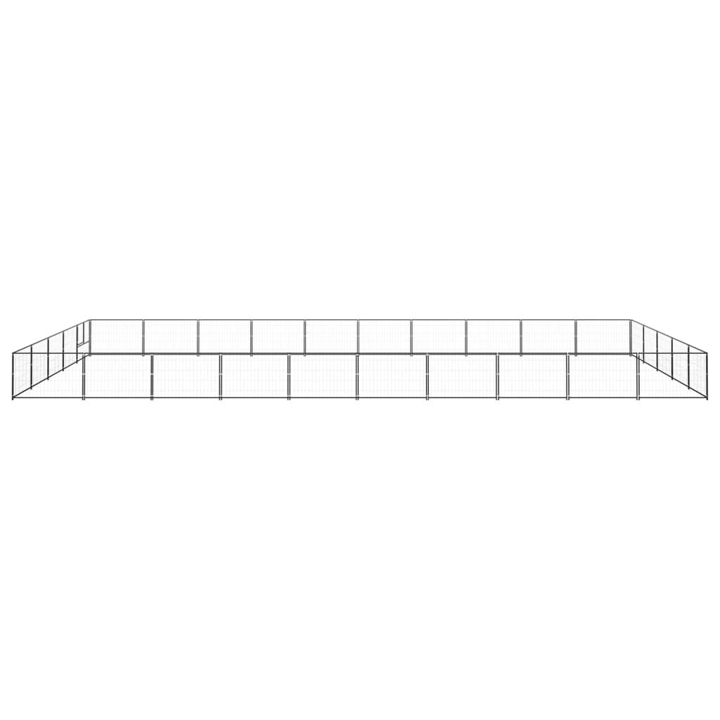 Vidaxl Hond Kennel 50 m² Stat schwaarz