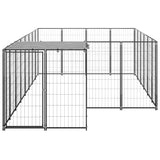 Vidaxl Dog Kennel 8,47 m² Steel Black