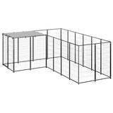 Vidaxl Hond Kennel 4.84 m² St. Black