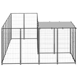 Vidaxl Hond Kennel 4.84 m² St. Black