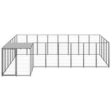 Vidaxl Dog Kennel 10,89 m² Steel Black