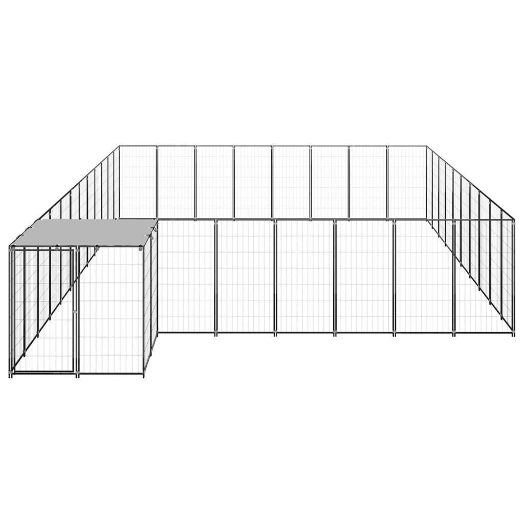 Vidaxl Hond Kennel 25.41 m² Stat Black