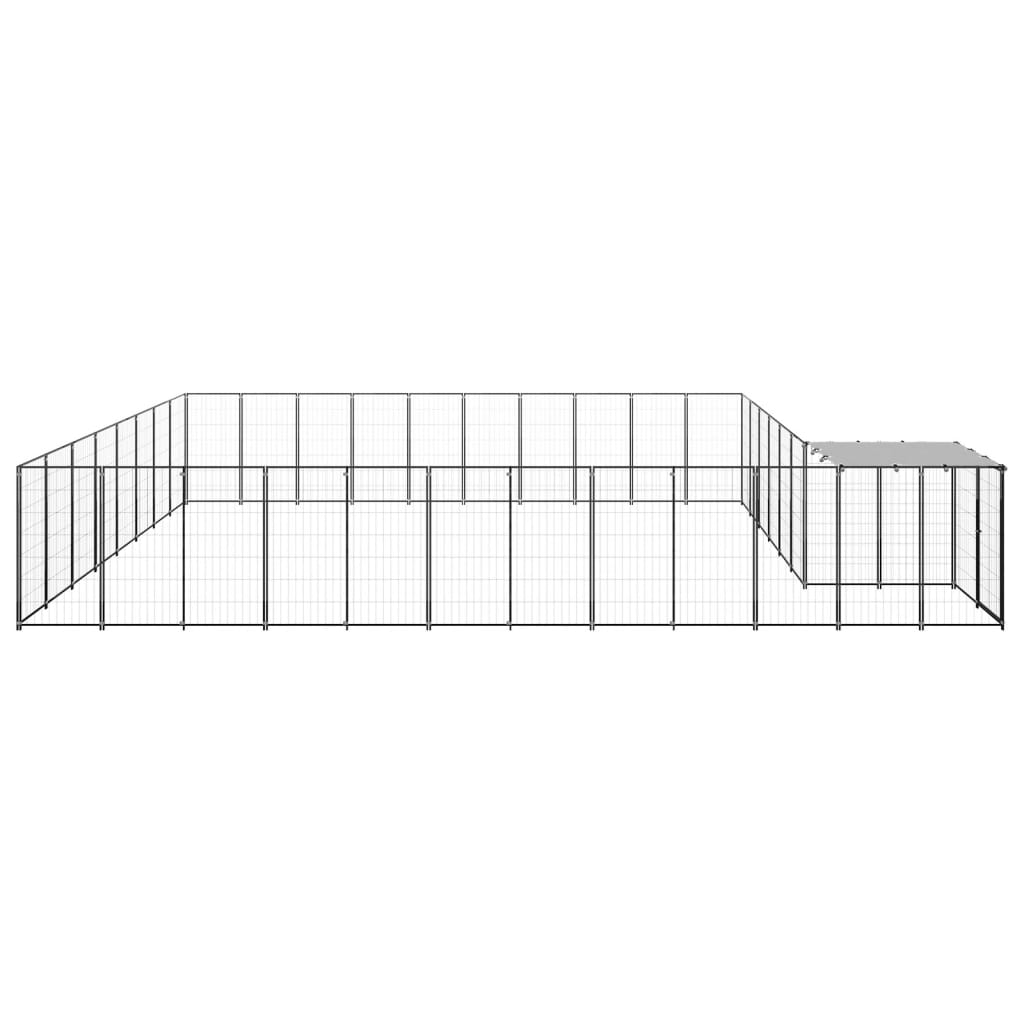 Vidaxl Hond Kennel 25.41 m² Stat Black